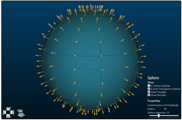 Ab3d.PowerToys Samples - Sphere Visual3D sample